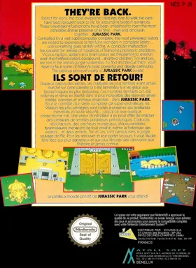 Jurassic Park (Europe) (En,Fr,De,Es) box cover back